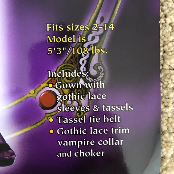 Gothic Velvet Gown Halloween Costume - Picture 8 of 9